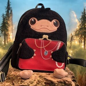 Loungefly Fantastic Beasts Niffler‎ Mini Backpack Black Red Retired Collectible
